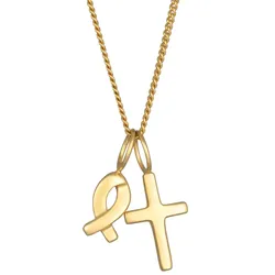 Elli PREMIUM Kreuz Fisch Symbol Religion Kommunion 375 Gelbgold 45 Damen 