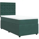 vidaXL Boxspringbett 180 x 200 cm Dunkelgrün