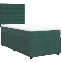 vidaXL Boxspringbett 180 x 200 cm Dunkelgrün