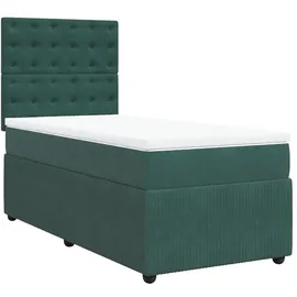 vidaXL Boxspringbett 180 x 200 cm Dunkelgrün