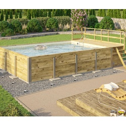 Weka Gartenpool inkl. Sonnendeck - braun