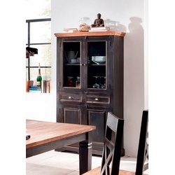 SIT Vitrine Corsica Höhe 180 cm, Shabby Chic, Vintage schwarz