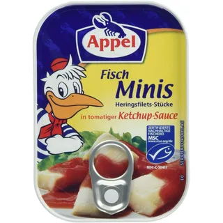 Appel Fisch-Minis, Heringsfilets-Stücke in tomatiger Ketchup-Sauce, 100g