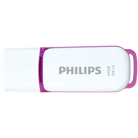 Philips Snow Edition 64 GB weiß/lila USB 3.0 FM64FD75B/00