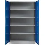 Proregal Aktenschrank 195 x 120 x 60 cm Grau-Blau