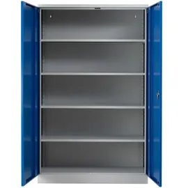Proregal Aktenschrank 195 x 120 x 60 cm Grau-Blau