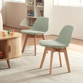 [en.casa] Kinderstuhl Elvdal 56 x 38 x 33 cm Buche grün mintgrün