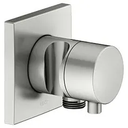 KEUCO IXMO Fertigmontageset 59541211202 edelstahl-finish, Unterputz-Absperrventil, eckig, Schlauchanschluss/Brausehalter