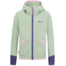 TROLLKIDS Saltfjord Fleecejacke Pistachio Green/Wild Rose/Violet Blue 128