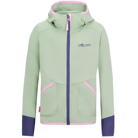 TROLLKIDS Saltfjord Fleecejacke Pistachio Green/Wild Rose/Violet Blue 128