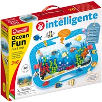 Quercetti Ocean Fun Fish & Pegs-Kids' Mosaic Kits STEAM Toy