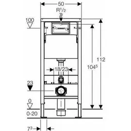 Geberit Duofix Basic für Wand-WC, mit Delta UP-Spülkasten