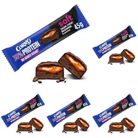 Protein Riegel | Corny | Soft Protein Dark Chocolate Brownie Flavor | 30% Protein | Eiweißriegel ohne Zuckerzusatz | Einzelriegel 45g (Packung mit 5)