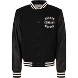 Rokker College Motorradjacke Schwarz/Weiß L