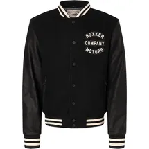 Rokker College Motorradjacke Schwarz/Weiß L
