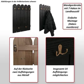 MCW Garderobenpaneel MCW-N95 86 x 60 cm Schwarz