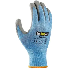 teXXor® Schnittschutz-strickhandschuhe PU-BESCHICHTUNG, Grau/Hellblau-meliert