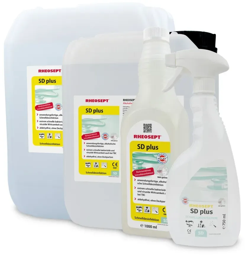Rheosept SD Plus 1000ml Desinfektionsmittel mit Sprayer - Optimal für medizinisches Inventar & Gerät