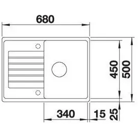 Blanco Zia 45 S Compact weiß + Excenterbetätigung