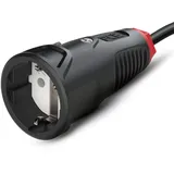 PCE 2510-sr Schutzkontaktkupplung Gummi, Thermoplast 250V Schwarz, Rot
