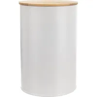 Orion Küchenbehälter Aufbewahrungsbehälter Vorratsdose aus Metall weiß mit Silikondichtung für lose Produkte WHITELINE 800 ml - Weiß