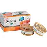 Schesir 6 x 50g Multipack Katzennassfutter Hühnerfilet mit Kürbis