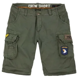 Alpha Industries Crew Patch Kurze Hose - Dark Olive, 34