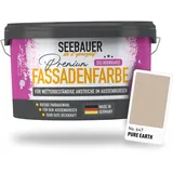 SEEBAUER diy Silikonharz-Fassadenfarbe Braun 2,5L für Außen (No. 647 Pure Earth) Selbstreinigende Fassadenfarbe mit Lotuseffekt - Geeignet für Putz, Mauerwerk und Beton