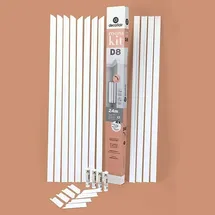 NMC Decoflair Zierprofil-Set Roomkit D8 mit Ecken und Kleber (Max. Anwendungslänge: 24 m, Extrudiertes Polystyrol (XPS))
