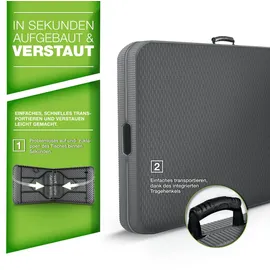 CASARIA Klapptisch 180 x 75 x 73 cm schwarz