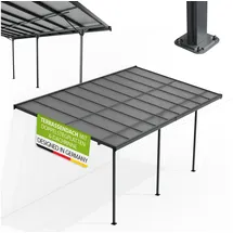 Juskys Terrassendach Borneo 550 x 300 cm dunkelgrau