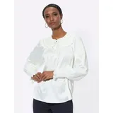 CREATION L Satin-Bluse beige 36
