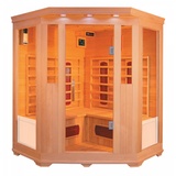 Luxus LED Infrarotsauna Infrarotkabine 150x150x190cm Wärmekabine Sauna 4 Pers.