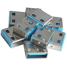 Lindy USB Port Schloss USB-Lock 10er Set Blau ohne Schlüssel