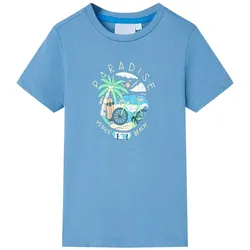 Kinder-T-Shirt Mittelblau 92