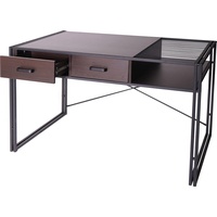 MCW Schreibtisch MCW-H91, Bürotisch Computertisch, Industrial 76x120x70cm dunkelbraun