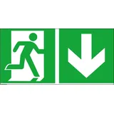 WOLK Fluchtwegschild Folie 300 x 150 mm Notausgang rechts