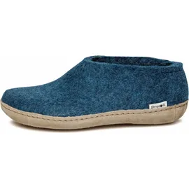 Glerups dk glerups Hausschuh Ledersohle in Petrol - Gr.: 46