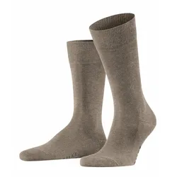 FALKE Herren Socken Multipack - Family SO, Allrounder Strümpfe, Uni, Baumwollmischung Nuss Melange 47-50 3er Pack (3x1P)