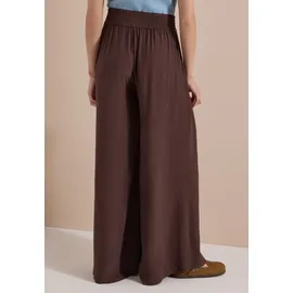 Cecil Stoffhose CECIL, Damen, Gr. XL Länge 32, braun cacao, Stoff, 100% Viskose, unifarben, Loose Fit, lang, Hosen Stoffhose, mit Elastikbund