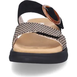 REMONTE Pantoletten in schwarz/natur/nero - 43