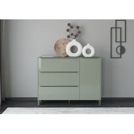 Set One by Musterring Sideboard Reno (1 St), Mit Vierkantfuß in diversen Farben, 106 cm Höhe & Farbauswahl grün