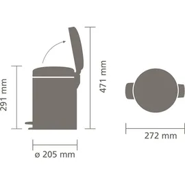 Brabantia Newicon 5 l matt black