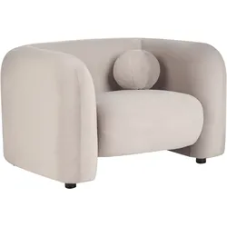 Sessel LEIREN Samtstoff Taupe