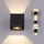 Selltec Außenleuchte Metall 10x10 cm inkl. LED warmweiß anthrazit