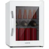 Klarstein Mini Kühlschrank mit Glastür, - für Zimmer, Getränkekühlschrank Klein mit Verstellbaren Ablagen, 33 Liter, Indoor/Outdoor Leise