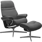 Stressless Stressless® Relaxsessel »Sunrise«, mit Cross Base, Größe S, M & L, Holzakzent Schwarz grau