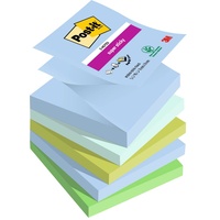 Post-it Super Sticky Z-Notes Oasis Collection, Packung mit 5 90 Blatt