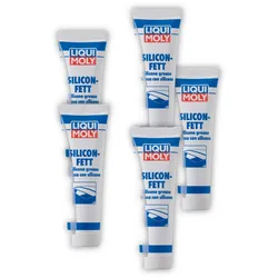 5x 100g LIQUI MOLY 3312 Silicon-Fett transparent Silikonfett Schmierung