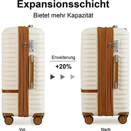 JOYWAY Kofferset 6-tlg. hartschale mit beautycase/ marine/braun